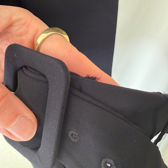 Black and White Two Tone Belt Dress - Picture 5 of 10